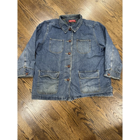 Gloria Vanderbilt Jackets & Blazers - Vintage Gloria Vanderbilt Denim Barn Coat Outdoor Field Jacket Women